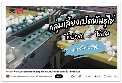 วิดีทัศน์ความสำเร็จกลุ่มอาชีพสมาชิกกองทุนพัฒนาบทบาทสตรี "กลุ่มเลี้ยงเป็ดพันธุ์ไข่"